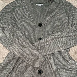 American Eagle Outfitters Olive/Grey Knit Sweater
